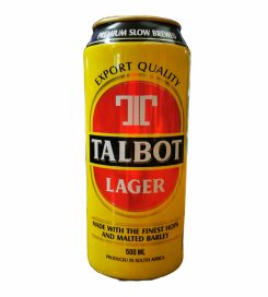 Talbot Lager, 500ml Can. Lager Beer.