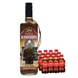 Premium Blunderbuss Dark Rum 750ml & 12 Pack 300ml CocaCola